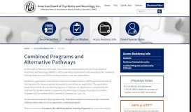 
							         Combined Programs and Alternative Pathways - ABPN								  
							    