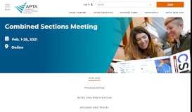 
							         Combined Sections Meeting (CSM) Student Volunteers - APTA								  
							    
