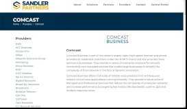 
							         Comcast | Sandler Partners: Telecom and Cloud Master Agent								  
							    