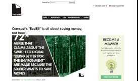 
							         Comcast's “EcoBill” is all about saving money, not trees! - Two ...								  
							    