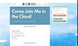 
							         Come Join Me in the Cloud | Smore Newsletters								  
							    