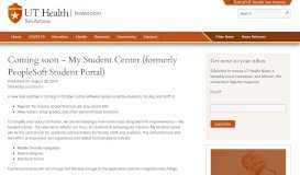 
							         Coming soon - My Student Center (formerly PeopleSoft Student Portal ...								  
							    