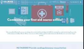 
							         Commence your first aid course online! · Selmar Institute of Education								  
							    