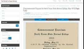 
							         [Commencement Program for North Texas State Normal College ...								  
							    