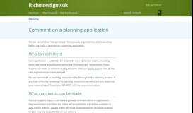 
							         Comment on a planning application - London Borough of Richmond ...								  
							    