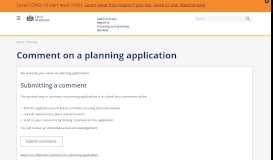 
							         Comment on a planning application | Westminster City Council								  
							    