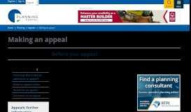 
							         Comment on an appeal | Making an appeal | Planning Portal								  
							    