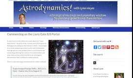 
							         Commenting on the Lions Gate 8:8 Portal - Astrology readings and ...								  
							    