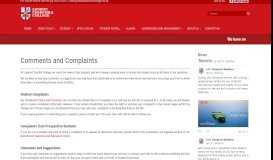 
							         Comments and Complaints - London Churchill College								  
							    