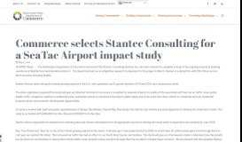 
							         Commerce selects Stantec Consulting for a SeaTac Airport impact study								  
							    