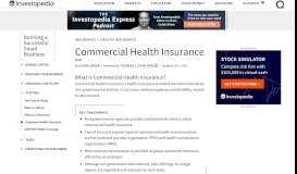 
							         Commercial Health Insurance - Investopedia								  
							    