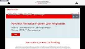 
							         Commercial Homepage | Santander Bank								  
							    