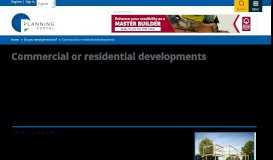 
							         Commercial or residential developments | Planning Portal								  
							    