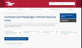 
							         Commercial Passenger Vehicle Service Levy | State Revenue Office								  
							    