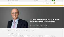 
							         Commerzbank in Hong Kong - Commerzbank								  
							    