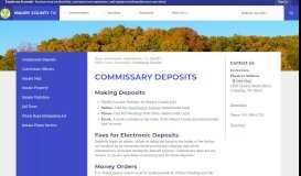 
							         Commissary Deposits | Maury County, TN								  
							    