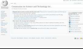 
							         Commission on Science and Technology for Sustainable - Wikipedia								  
							    