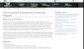 
							         Commissioners' Engineering Scholarship Program - WSSC								  
							    