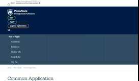 
							         Common Application - Penn State Undergraduate Admissions								  
							    