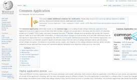 
							         Common Application - Wikipedia								  
							    