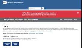
							         Common Data Element (CDE) Resource Portal - National Library of ...								  
							    