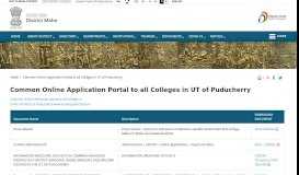 
							         Common Online Application Portal to all Colleges in UT of Puducherry ...								  
							    