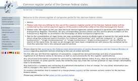 
							         Common register portal of the German federal states - Handelsregister								  
							    