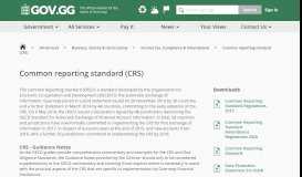 
							         Common reporting standard (CRS) - States of Guernsey - GOV.GG								  
							    