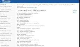 
							         Commonly Used Abbreviations - UCSD's Practical Guide to Clinical ...								  
							    