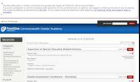 
							         Commonwealth Charter Academy - Frontline Recruitment								  
							    