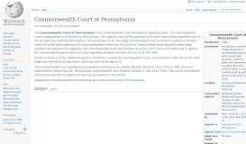 
							         Commonwealth Court of Pennsylvania - Wikipedia								  
							    