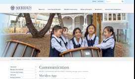 
							         Communication | Meriden: An Anglican School For Girls								  
							    