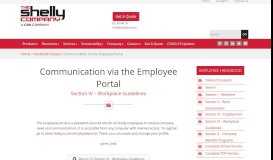 
							         Communication via the Employee Portal - The Shelly Company								  
							    