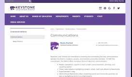 
							         Communications - Keystone Local School District								  
							    