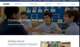 
							         Communications Protocol - Whitby School								  
							    