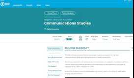 
							         Communications Studies - Careers Portal								  
							    