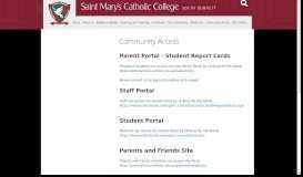 
							         Community Access - Saint Mary's Catholic College								  
							    