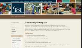
							         Community Backpack - Community Consolidated School District 181								  
							    