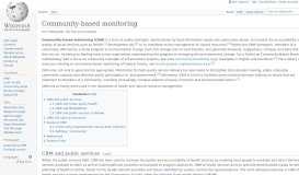 
							         Community-based monitoring - Wikipedia								  
							    