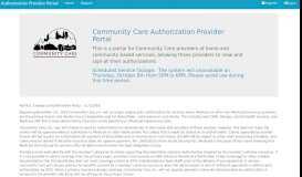 
							         Community Care Authorization Provider Portal								  
							    