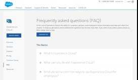 
							         Community Cloud: Frequently asked questions (FAQ) - Salesforce.com								  
							    