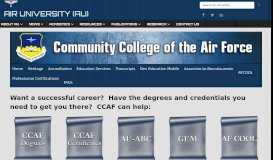 
							         Community College of the Air Force - Air University - AF.EDU								  
							    