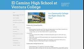 
							         Community Colleges - El Camino High School at Ventura College								  
							    