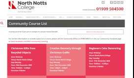 
							         Community Course List - North Notts College								  
							    