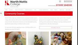 
							         Community Courses - North Notts College								  
							    