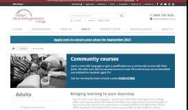 
							         Community courses - Vision West Nottinghamshire College - Mansfield								  
							    
