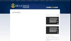 
							         community - De La Salle College | LEARN LIVE LEAD								  
							    