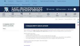 
							         Community Education / Home - East Irondequoit Central School District								  
							    