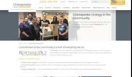 
							         Community Education & Scholarships - Chesapeake Urology								  
							    