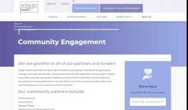 
							         Community Engagement & Partnerships | Adagio Healthcare - Care ...								  
							    